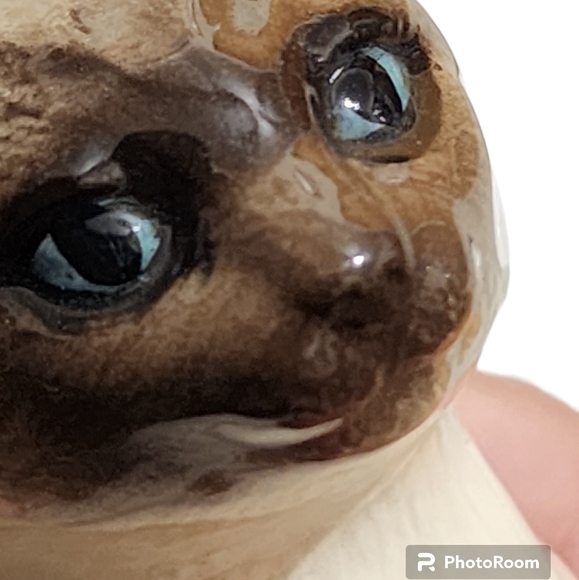 Royal doulton vintage bone china Siamese cat figurine 5-in - Picture 7 of 9